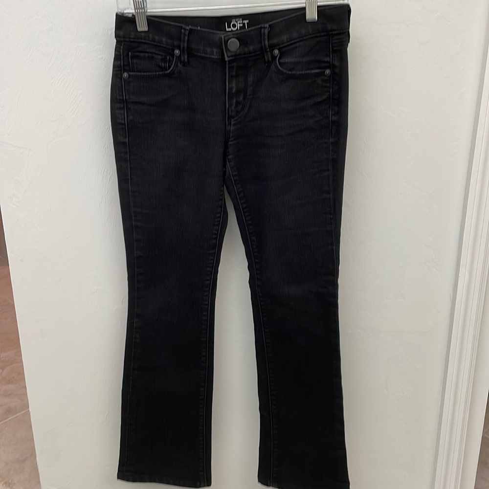 LOFT Black Mod Sexy Boot Cut Jeans 27 4P